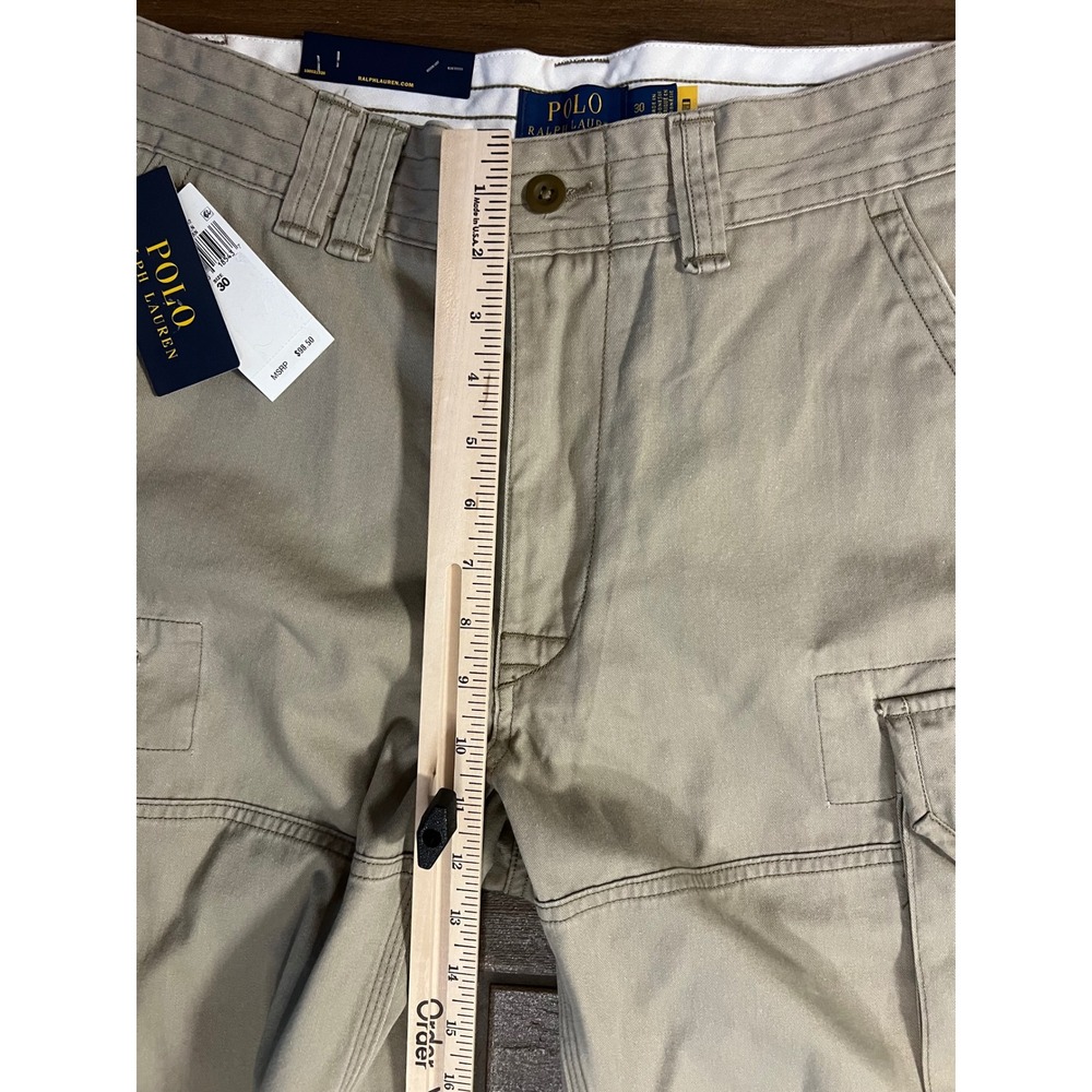 Polo Ralph Lauren Men's Hudson Khaki Tan Size 30 Chino Cargo Shorts NWT - Picture 4 of 9